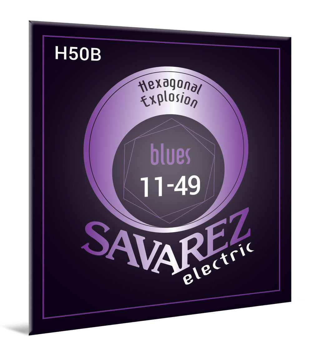 Savarez H50B Hexagonal Explosion corde per chitarra elettrica, blues .011 fino a .049