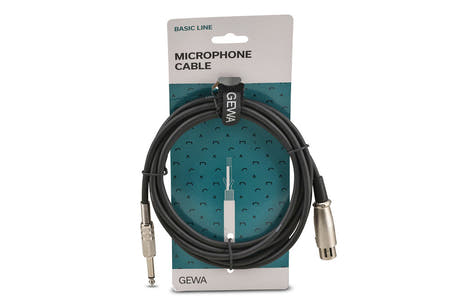 GEWA Basic Line cavo per microfono 3 m, XLR femmina a jack mono