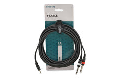Cavo a Y GEWA Basic Line 6 m, minijack da 3,5 mm a 2 jack mono