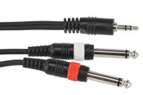 GEWA Basic Line cavo a Y 1,5 m, minijack da 3,5 mm a 2 jack mono