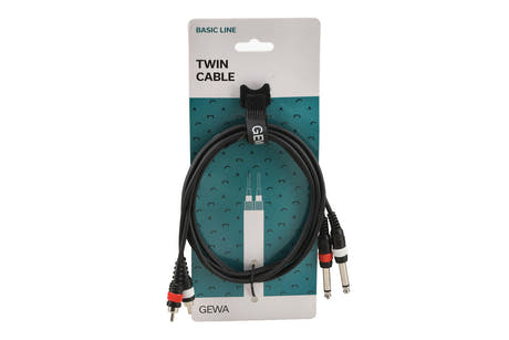 GEWA Basic Line cavo doppio 1,5 m, 2 x jack a 2 x cinch