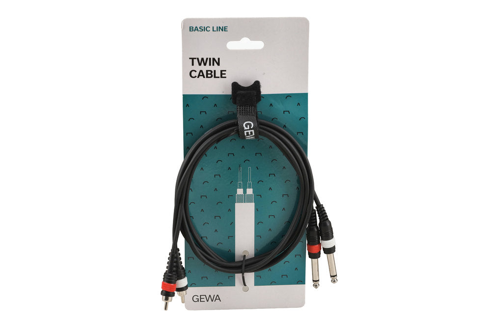 GEWA Basic Line cavo doppio 1,5 m, 2 x jack a 2 x cinch