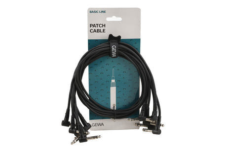 Cavo patch GEWA Basic Line 0,9 m, jack stereo angolato, 6 pz.