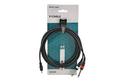 GEWA Basic Line cavo a Y 3 m, mini-jack da 3,5 mm a 2 x jack mono