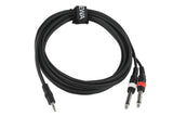GEWA Basic Line cavo a Y 3 m, mini-jack da 3,5 mm a 2 x jack mono