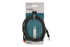 GEWA Basic Line cavo a Y 3 m, mono-jack a 2 x cinch