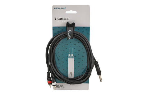 GEWA Basic Line cavo a Y 3 m, mono-jack a 2 x cinch