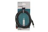 GEWA Basic Line cavo a Y 3 m, mono-jack a 2 x cinch