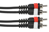 GEWA Basic Line cavo doppio 1,5 m, 2 x cinch a entrambe le estremità