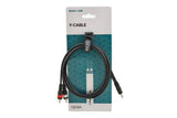 GEWA Basic Line cavo a Y 1,5 m, minijack da 3,5 mm a 2 x cinch