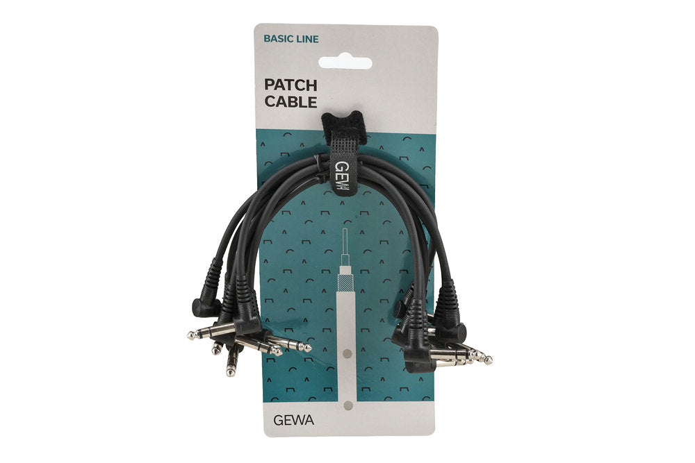 Cavo patch GEWA Basic Line 0,3 m, jack stereo angolato, 6 pz.