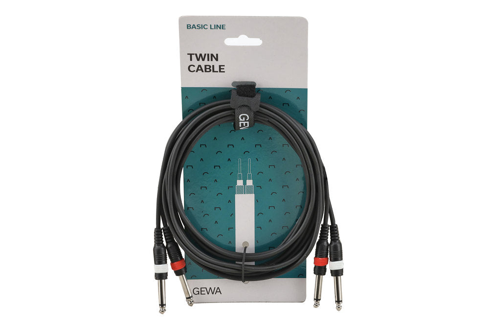 GEWA Basic Line cavo doppio 3 m, 2 x jack mono