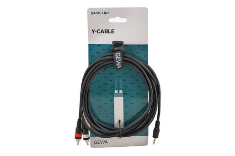 GEWA Basic Line cavo a Y 3 m, minijack da 3,5 mm a 2 x cinch