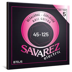 Savarez B70J5 Hexagonal Explosion corde per basso a 5 corde, medium