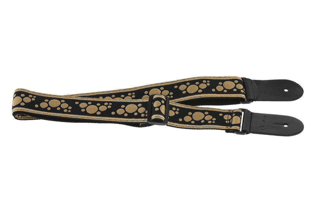 Tracolla per chitarre Ovation Signature in nylon, Multi-Soundhole, Retro Gold