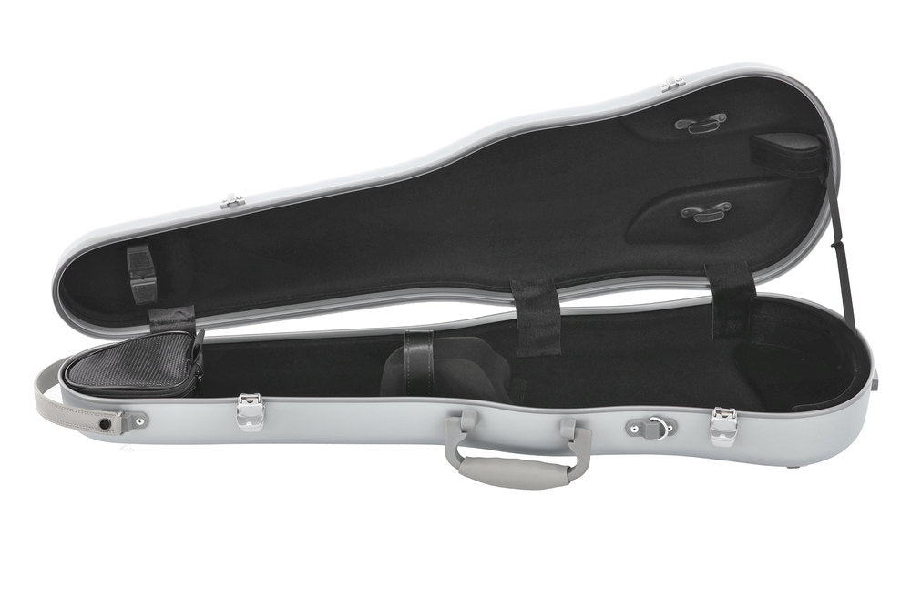 GEWA Polycarbonate custodia sagomata per violino 1/2-4/4, argento