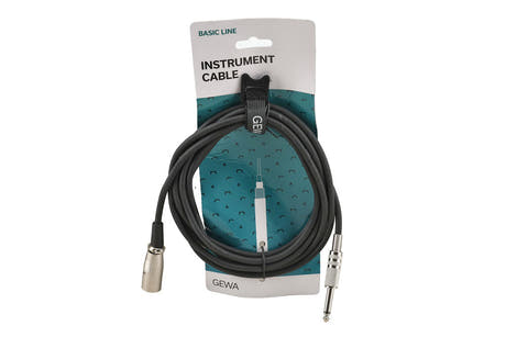 Cavo per strumenti GEWA Basic Line 3 m, mono-jack a XLR maschio