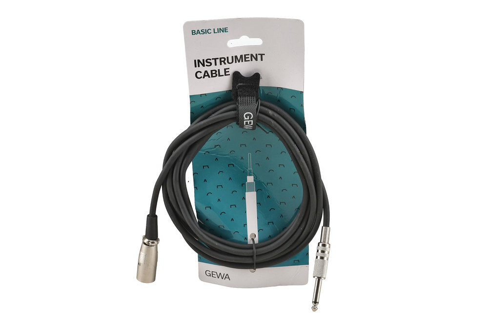 Cavo per strumenti GEWA Basic Line 3 m, mono-jack a XLR maschio