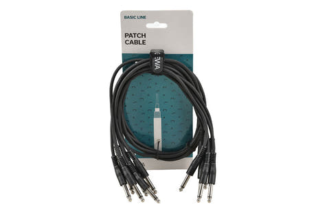 Cavo patch GEWA Basic Line 0,9 m, jack mono dritto, 6 pz.