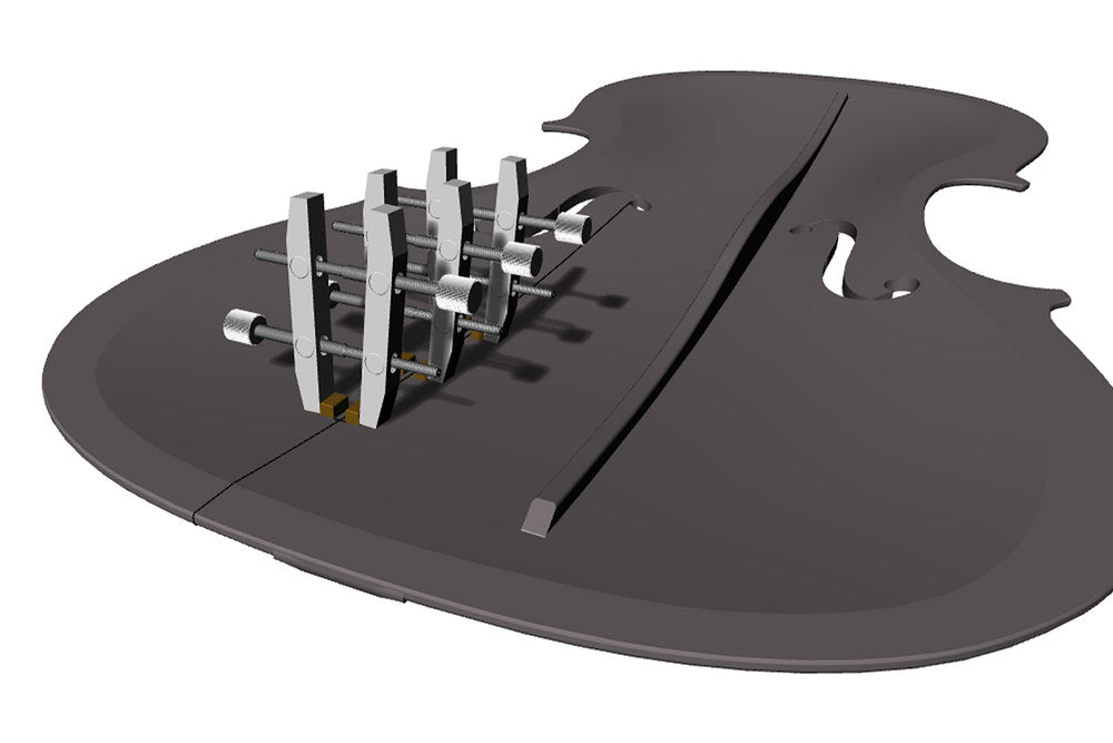 GEWA Mini Parallel morsetto per crepe per tavola armonica del violoncello, 55 mm