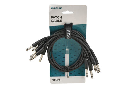 GEWA Basic Line cavo patch 0,6 m, jack stereo dritto, 6 pezzi