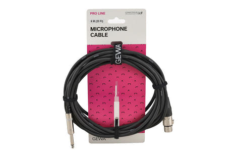 GEWA Pro Line cavo microfonico 6 m, da XLR femmina a jack mono