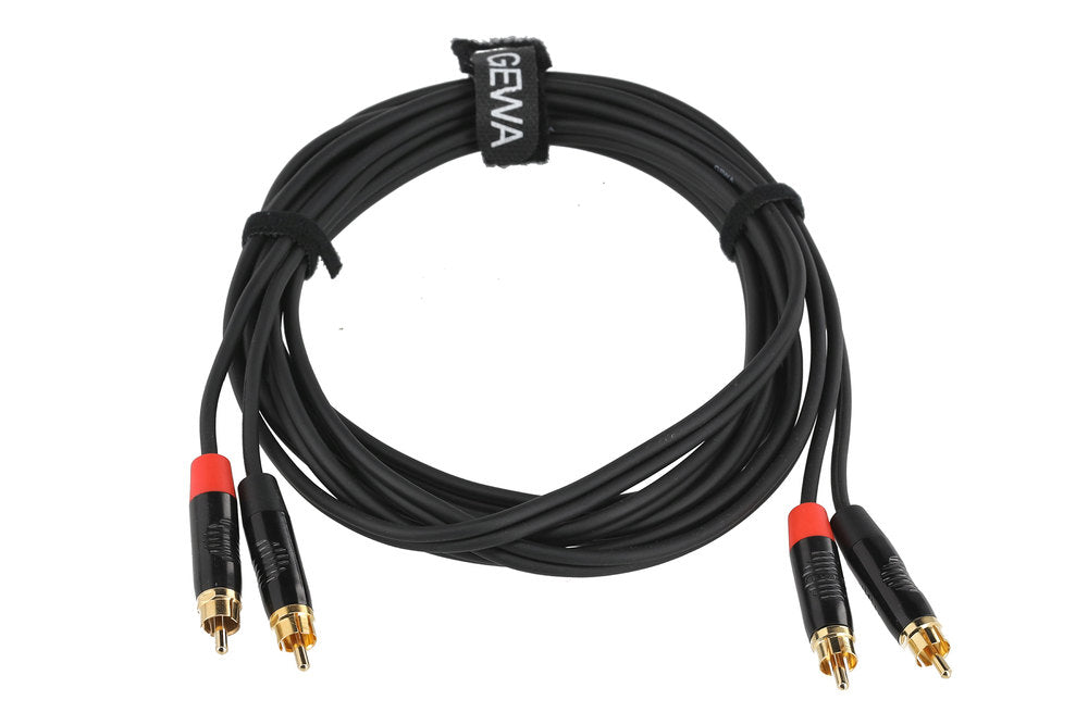 GEWA Pro Line cavo doppio 3 m, 2 x cinch su entrambe le estremità