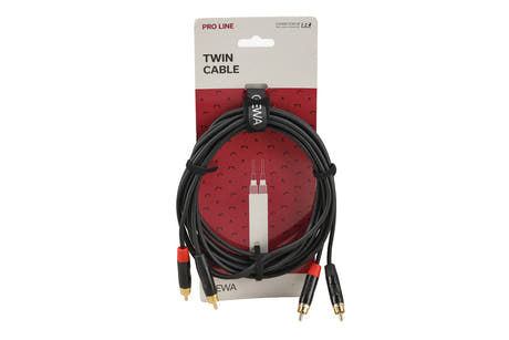 GEWA Pro Line cavo doppio 3 m, 2 x cinch su entrambe le estremità