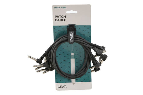 GEWA Basic Line cavo patch 0,6 m, jack mono angolato, 6 pezzi