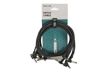 GEWA Basic Line cavo patch 0,9 m, jack mono angolato, 6 pz.