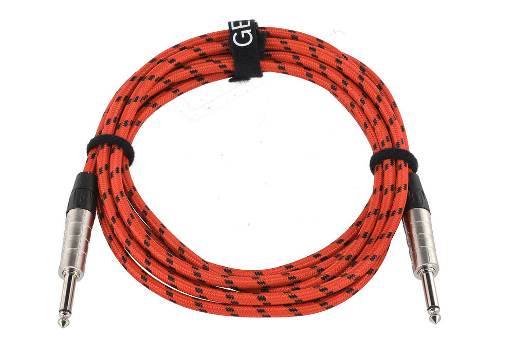 GEWA Pro Line cavo per strumento 3 m, tweed nero-rosso, jack diritto