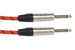 GEWA Pro Line cavo per strumenti 6 m, tweed nero-rosso, jack diritto