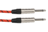 GEWA Pro Line cavo per strumenti 6 m, tweed nero-rosso, jack diritto