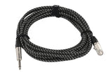 Cavo per strumenti GEWA Pro Line 6 m, tweed bianco e nero, jack angolato