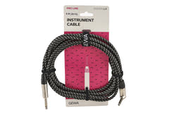 Cavo per strumenti GEWA Pro Line 6 m, tweed bianco e nero, jack angolato