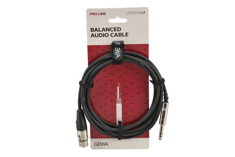 Cavo bilanciato GEWA Pro Line 3 m, jack stereo a XLR femmina