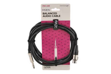 Cavo bilanciato GEWA Pro Line 6 m, da jack stereo a XLR femmina