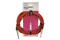 GEWA Pro Line cavo per strumenti 6 m, tweed nero-rosso, jack diritto
