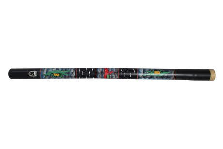 Toca didgeridoo in bambù DIDG-PC, motivo Crocodile, 119 cm
