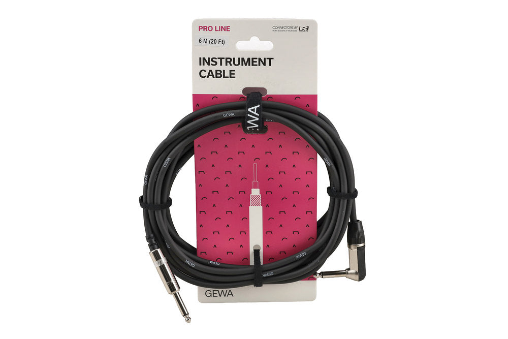 Cavo per strumenti GEWA Pro Line 6 m, da jack diritto a jack angolato