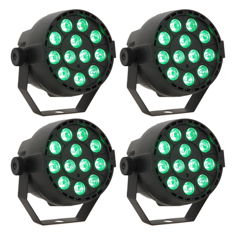 LED Spot Multicolor con telecomando (12x3W) 4 Pezzi Bundle