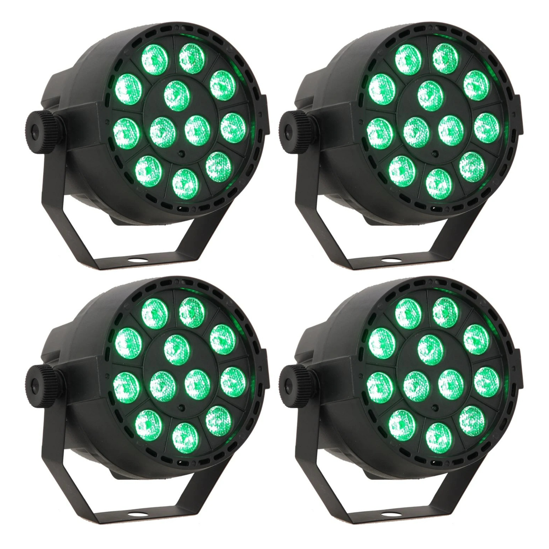 LED Spot Multicolor con telecomando (12x3W) 4 Pezzi Bundle