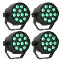 LED Spot Multicolor con telecomando (12x3W) 4 Pezzi Bundle