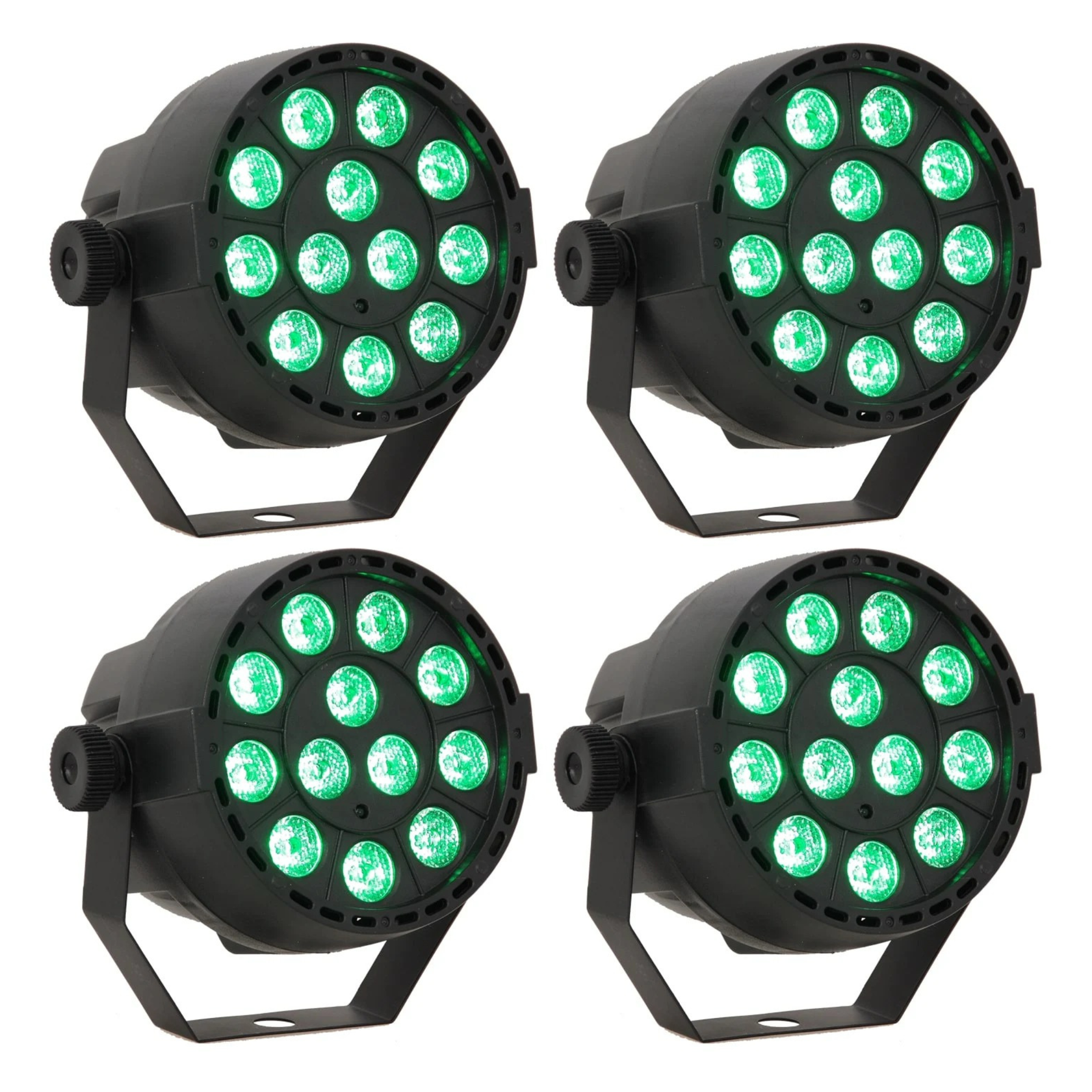 LED Spot Multicolor con telecomando (12x3W) 4 Pezzi Bundle