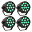 LED Spot Multicolor con telecomando (12x3W) 4 Pezzi Bundle