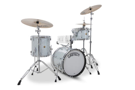 Gretsch Broadkaster set di fusti a 3 strati 18", Marine Pearl degli anni '60