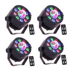 LED PAR-ASTRO 2-in-1 Luci da discoteca 4 Pezzi Bundle