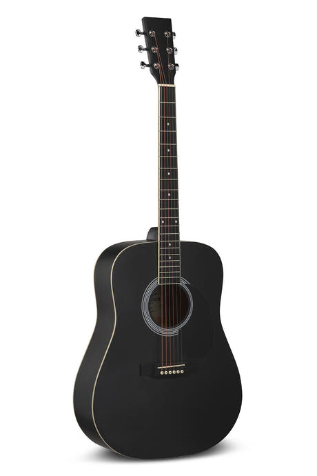 VGS Cataluna chitarra western, nera, con gig bag