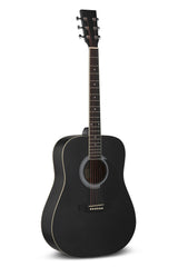 VGS Cataluna chitarra western, nera, con gig bag