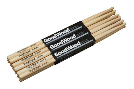 Bacchette per batteria Vater Goodwood Fusion, hickory di seconda scelta, punta in legno